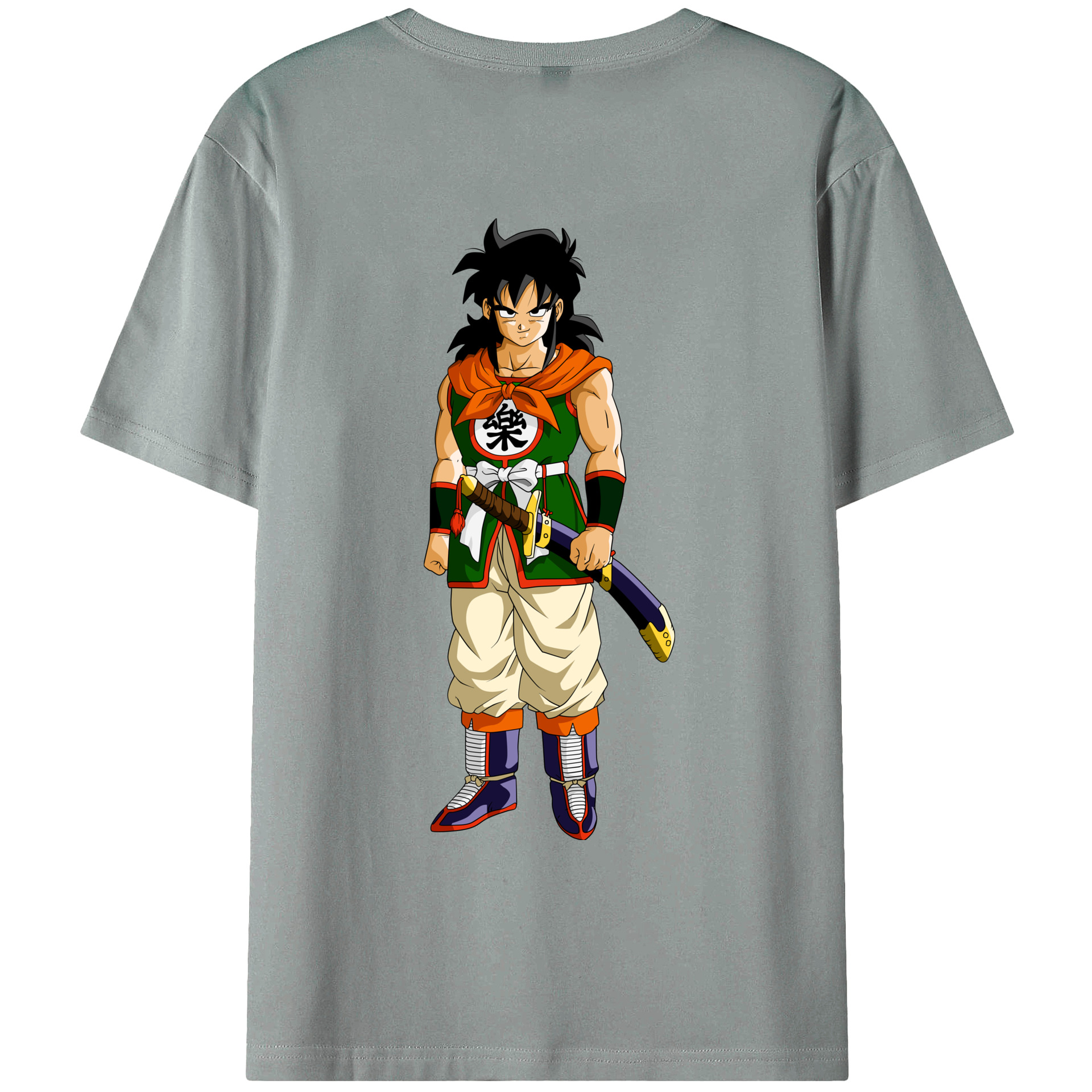 （画像用） ドラゴンボール ヤムチャ DRAGON BALL Yamcha 綿100％ メンズ半袖Tシャツ（バックプリント） 通気性